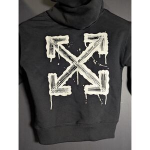 Off-White Caravaggio Arrow Hoodie Kids Toddler Size 4 Black White NWT